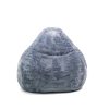 Big Joe Lotus Foam Bean Bag Chair, Short Shag 4ft, Stone