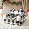 Dearfoams Bean Bag Chair, Black and White