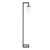 Evelyn&Zoe Modern Metal Floor Lamp with White Milk Glass Shade