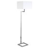 Evelyn&Zoe Modern Metal Floor Lamp, Polished Nickel