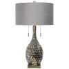 Lydney - 27in Jane Seymour Branded Metal & Glass Table Lamp - 100 Watts - 3-Way