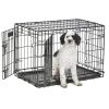 MidWest Homes For Pets Life Stages Folding Double Door Metal Dog Crate