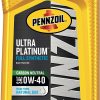 Pennzoil Ultra Platinum Full Synthetic 0W-40 Motor Oil (1 Quart, Case of 6)