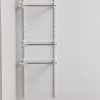 Rubbermaid 2-4ft Steel Expandable Closet Kit Organization Storage Solution, White