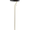 Timothy Floor Lamp with a Black and Antique Brass Finish