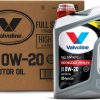 Valvoline Full Synthetic High Mileage with MaxLife Technology SAE 0W-20 Motor Oil 5 QT, Case of 3