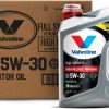 Valvoline Full Synthetic High Mileage with MaxLife Technology SAE 5W-30 Motor Oil 5 QT, Case of 3