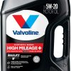 Valvoline High Mileage 150K with Maxlife Plus Technology Motor Oil SAE 5W-20 5 QT