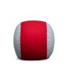 Big Joe Fuf Medium Foam Filled Bean Bag Chair, Kids and Teens, Scarlet/Grey Lenox, 3ft Big