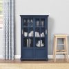 Ameriwood Home Aaron Lane Bookcase with Sliding Glass Doors - BLUE