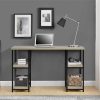 Ameriwood Home Alsberry Double Pedestal Computer Desk, Distressed Gray Oak