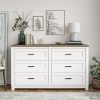 Ameriwood Home Bay Hills 6 Drawer Dresser, White