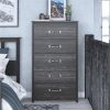 Ameriwood Home Danwood 5 Drawer Dresser, Black Oak