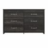 Ameriwood Home Danwood 6 Drawer Dresser, Black Oak