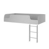 Ameriwood Home Elements Loft Bed Platform with Ladder, Gray
