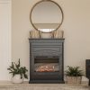 Ameriwood Home Lavina Electric Fireplace, Black