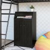 Ameriwood Home Uptown Flats 2 Door Storage Tower, Black Oak