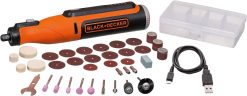 BLACK+DECKER 8V MAX* Rotary Tool with Accessory Kit, Versatile, Cordless, 35-Piece (BCRT8K35APB)