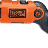 BLACK+DECKER Electric Screwdriver, Cordless, 180 RPM, 3.6V, Spindle Lock with Pivoting Handle, Charger and 2 Hex Shank Bits Included (Li2000)