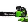 Greenworks 40V 16-inch Brushless Chainsaw with 4 Ah Battery and Charger, 2016802AZ