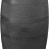 RTS Companies 5510-00100A-79-81, Graphite Polyethylene 50 Gallon Flat Back Rain Barrel