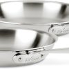 All-Clad D3 Stainless Steel Frying pan cookware Set, 10-Inch and 12-Inch, Silver
