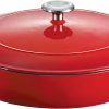 Tramontina Covered Braiser Enameled Cast Iron 4-Quart Gradated Red, 80131/050DS