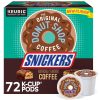 The Original Donut Shop Snickers Coffee, Keurig Single Serve K-Cup Pods, Flavored Coffee, 72 Count (6 Packs of 12)