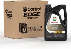 Castrol 03037 EDGE Euro 5W-30 A3/B4 European Advanced Full Synthetic Motor Oil, 5 Quarts, Pack of 3