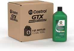 Castrol 06460 GTX High Mileage 10W-40 Synthetic Motor Oil, 1 Quart, Pack of 6