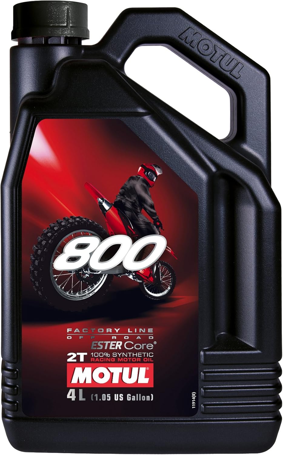 104039 Motul 104039 800 2T Factory Line 100% Synthetic Off Road 2-Stroke Engine Oil 4L