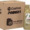Castrol 6113 Power1 4T 5W-40 Full Synthetic Motorcycle Oil, 1 Quart, Pack of 6