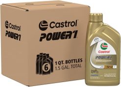 Castrol 6113 Power1 4T 5W-40 Full Synthetic Motorcycle Oil, 1 Quart, Pack of 6