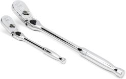 GEARWRENCH 81274A-07 2 Piece Drive 84 Tooth Locking Flex Head Teardrop Ratchet set