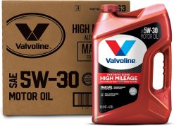 Valvoline 881163 High Mileage with MaxLife Technology SAE 5W-30 Synthetic Blend Motor Oil 5 QT, Case of 3 (Packaging May Vary)