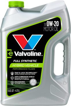 Valvoline 898664-EA Hybrid Vehicle 0W-20 Full Synthetic Motor Oil 5 QT