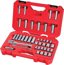 CRAFTSMAN CMMT12018 Mechanics Tool Set, SAE/Metric, 3/8-Inch Drive, 40-Piece