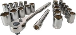 CRAFTSMAN CMMT12030 Mechanics Tool Set, 1/2" Drive, SAE/Metric, 22 Piece
