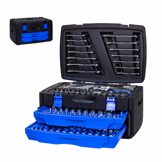 Gaierptone CRX7XA6ASKV 266 -Piece Metric Chrome Mechanics Tool Set with Hard Case