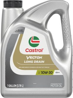 Castrol ‎15ABF5 - 3PK Vecton Long Drain 10W-30 CK-4 Part Synthetic Diesel Engine Oil, 1 Gallon, Pack of 3