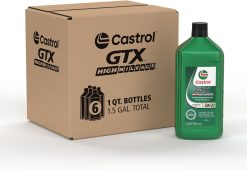 Castrol ‎15B6E6-6PK GTX High Mileage 5W-20 Synthetic Blend Motor Oil, 1 Quart, Pack of 6