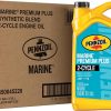 Pennzoil ‎550045220-3PK Marine Premium Plus 2-Cycle Synthetic Blend Engine Oil, 1 Gallon (3 Pack)