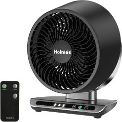 HOLMES 32510114 Blizzard 8" Digital Air Circulator Fan, 3 Speeds, Tilt Head, Touch Controls & Remote, Ideal for Home or Office - Black