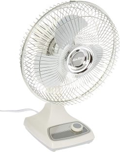Air King 9154 9-Inch 2-Speed Commercial Grade Oscillating Table Fan - White